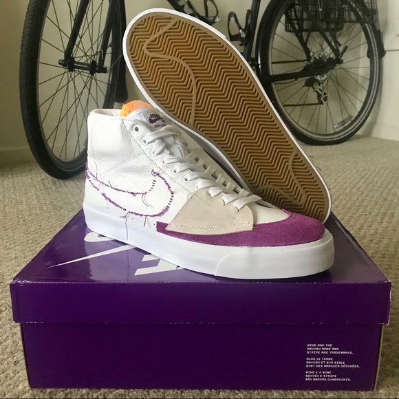 Nike SB Zoom Blazer Mid Edge Lakers White Viotech Nike SB Zoom Blazer Mid Edge Lakers White Viotech